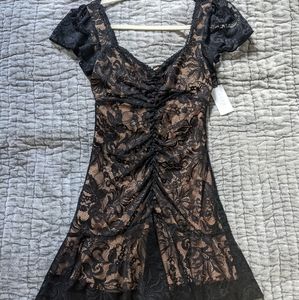 ASTR The Label black lace mini dress